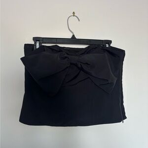 NWT black Strapless Bow Corset Tube Top